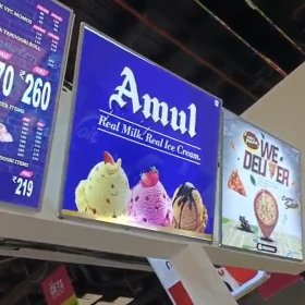 Roof Hanging LED Menu Board For Restaurant